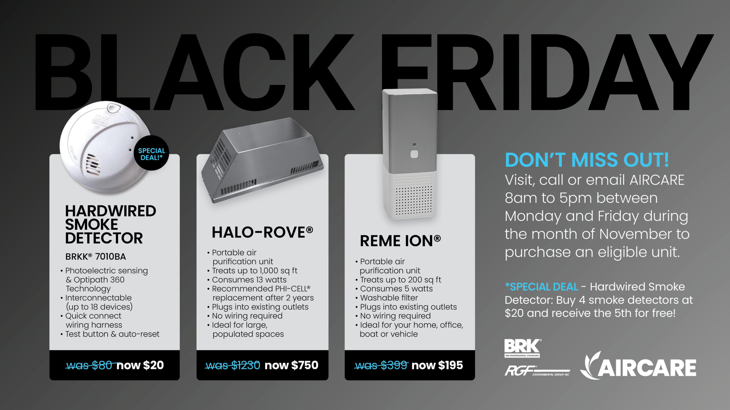 AIRCARE Announces Black Friday Deals!